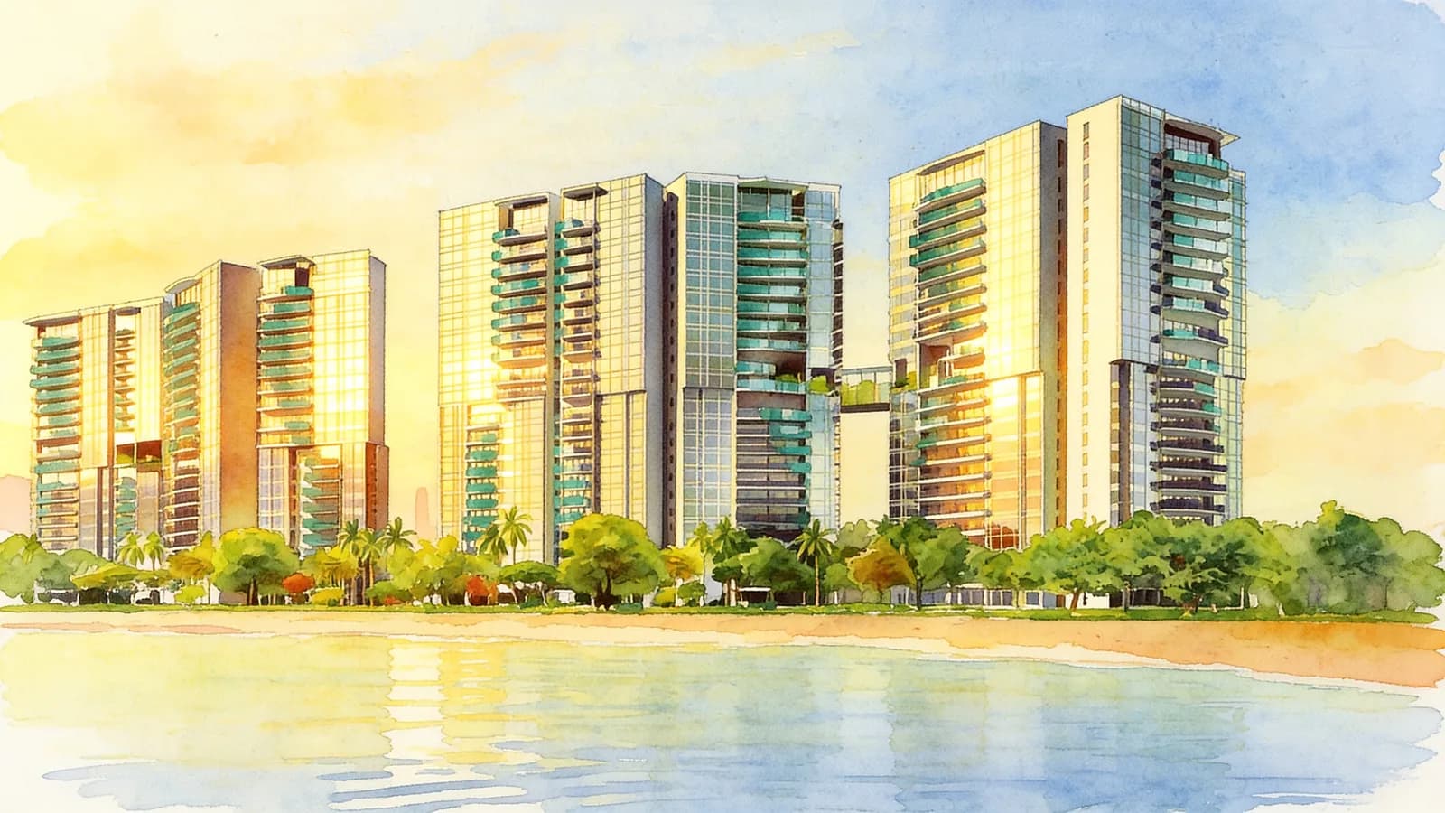 Silversea, a 19-storey condominium in Marine Parade. Illustration is AI-generated.
