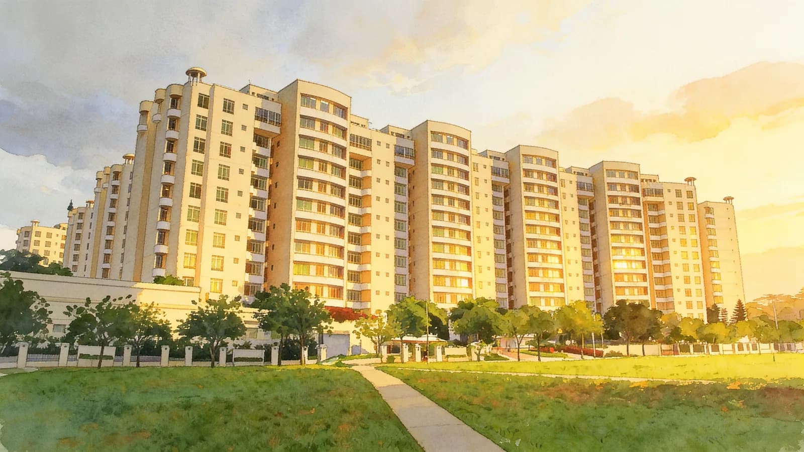 Northvale, a 12-storey condominium in Choa Chu Kang. Illustration is AI-generated.