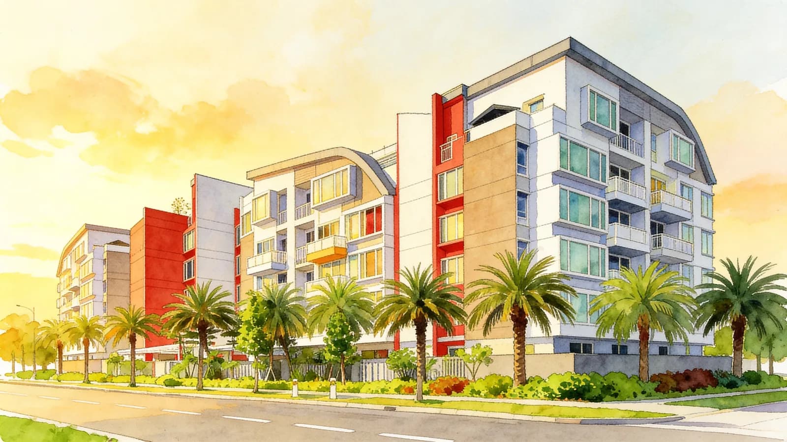 The Spectrum, a 5-storey condominium in Queenstown. Illustration is AI-generated.