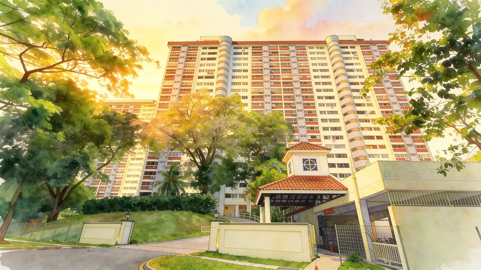 Lakeview, an apartment in Bishan. Illustration is AI-generated.