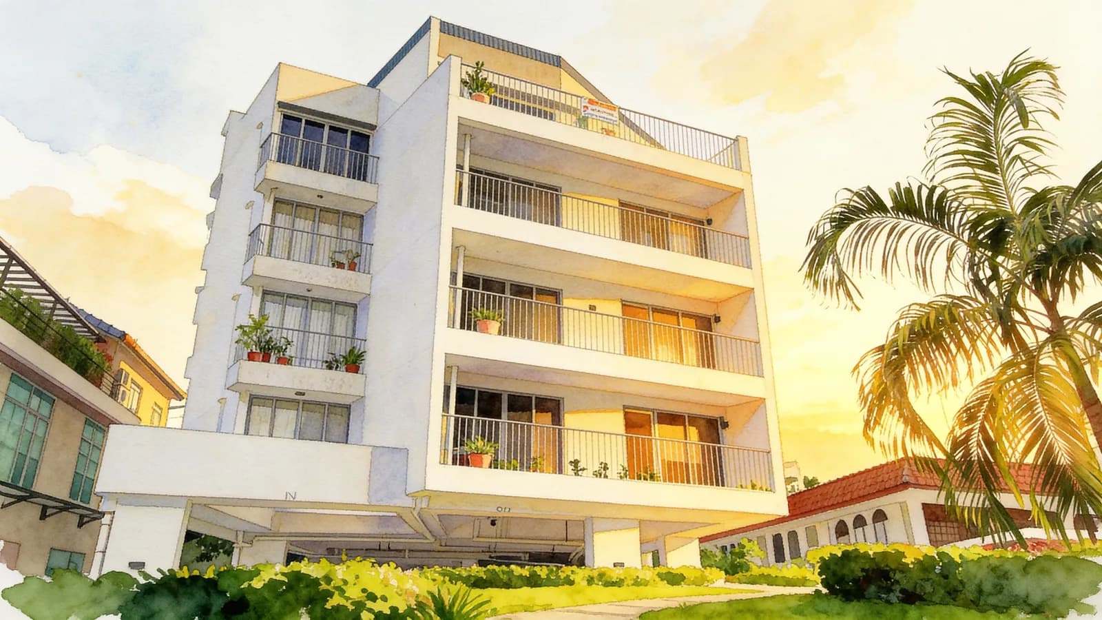 The Azzuro, a 5-storey apartment in Bedok. Illustration is AI-generated.