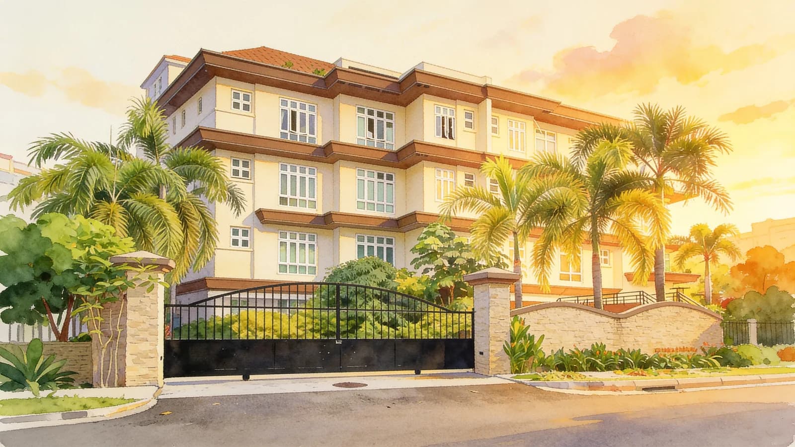 The Taipan, a 5-storey apartment in Bedok. Illustration is AI-generated.