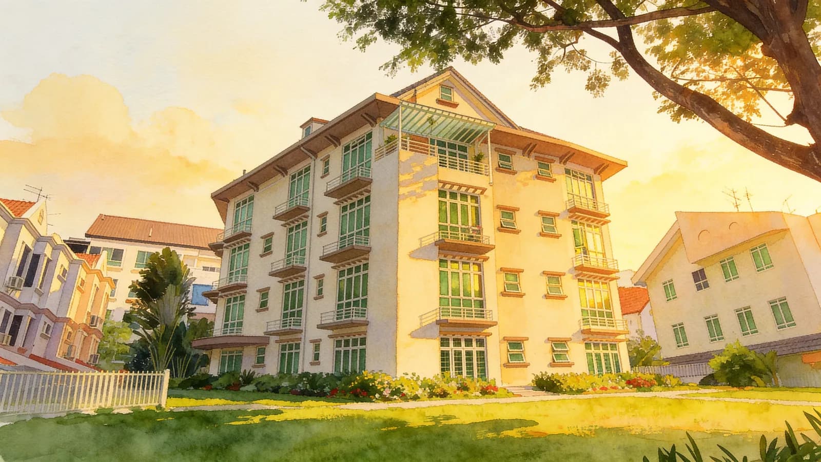 Merlot Ville, an apartment in Bedok. Illustration is AI-generated.