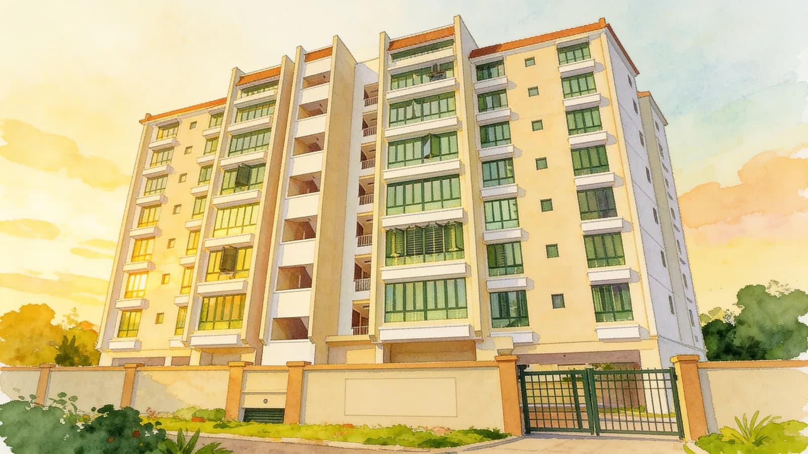 Sturdee View, a 13-storey condominium in Kallang. Illustration is AI-generated.