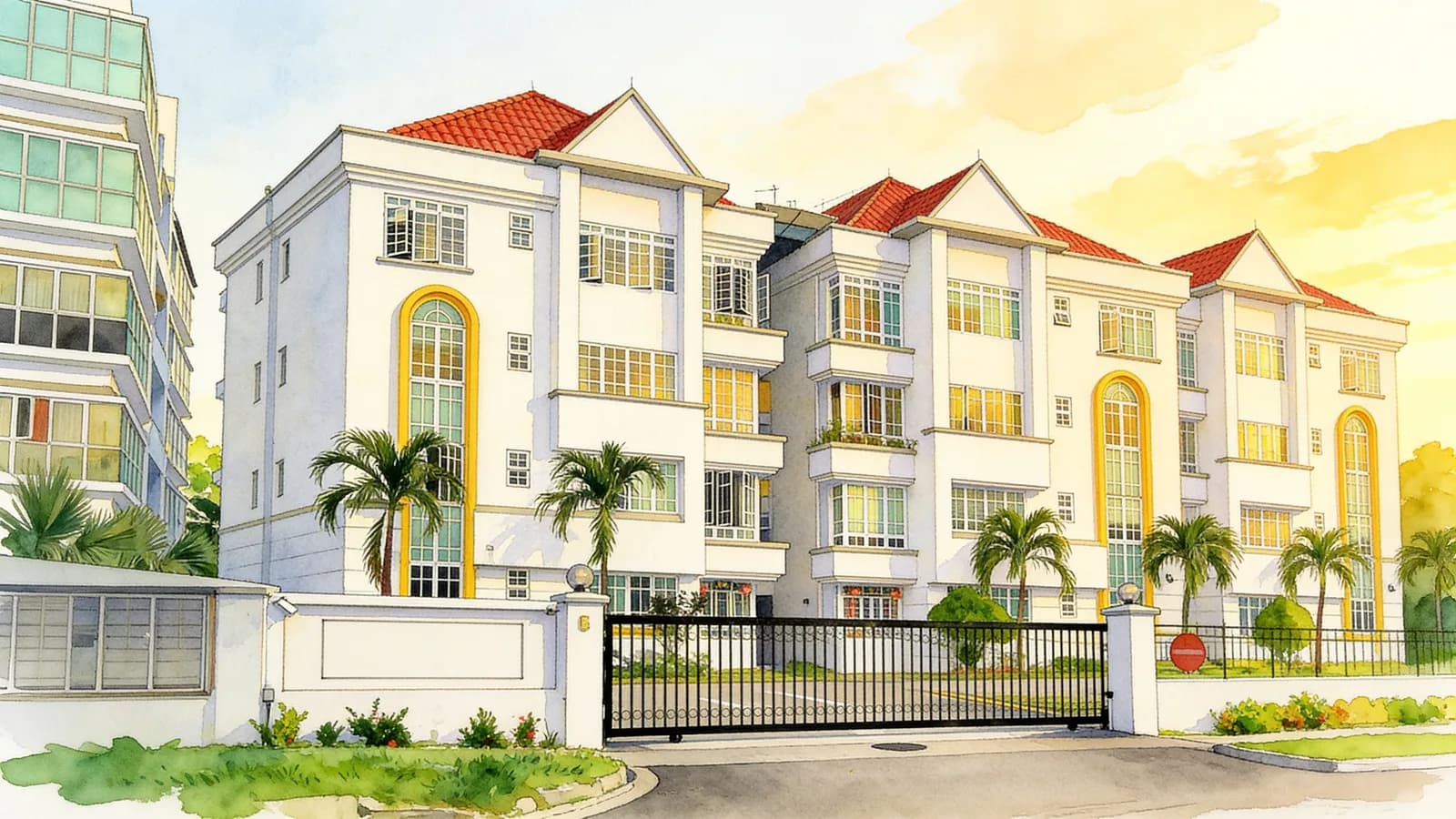 Rosyth Lodge, a condominium in Hougang. Illustration is AI-generated.