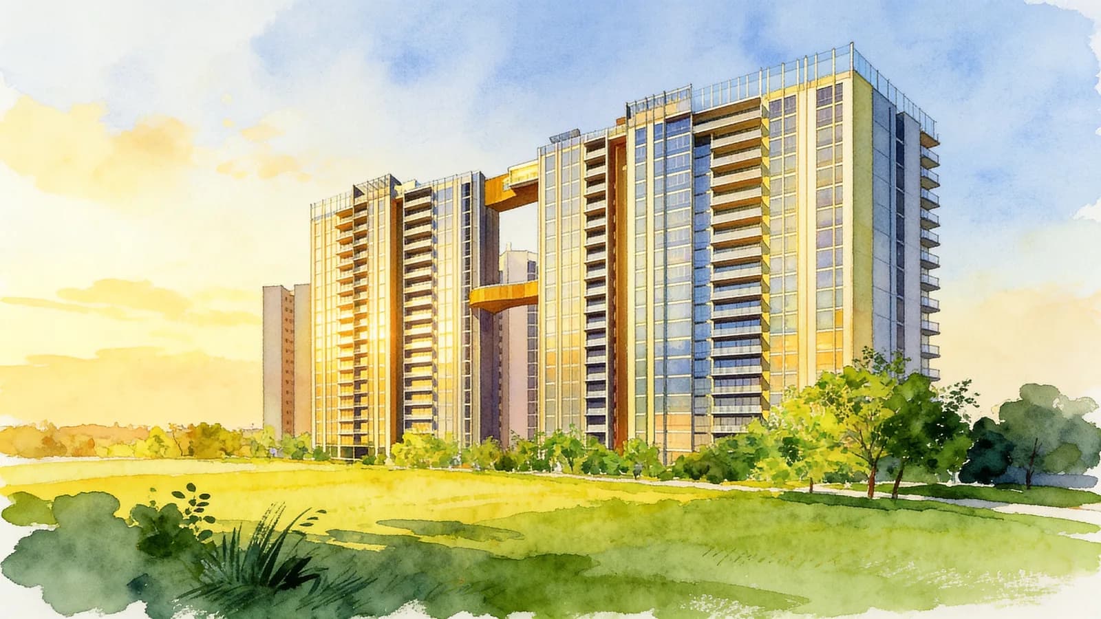 The Panorama, a 20-storey condominium in Ang Mo Kio. Illustration is AI-generated.