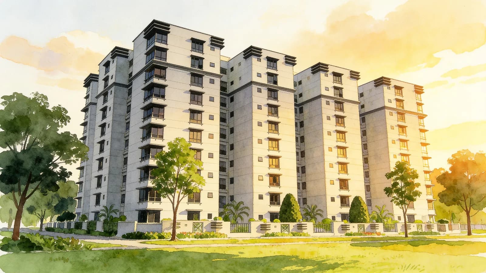 Cherryhill, a 10-storey condominium in Serangoon. Illustration is AI-generated.