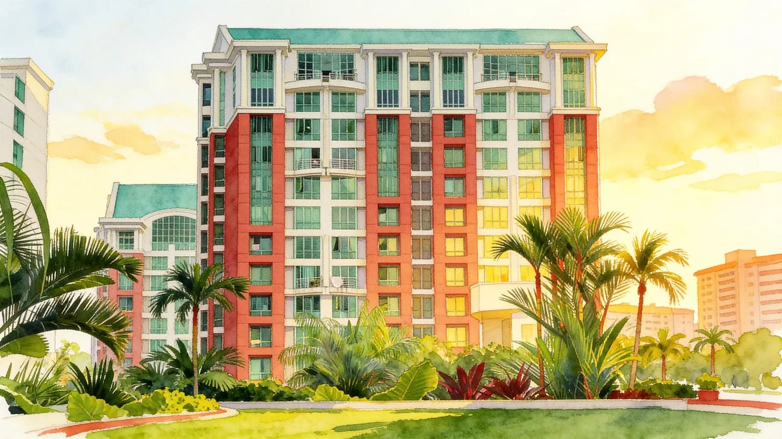 Hazel Park Condominium, an 18-storey condominium in Bukit Panjang. Illustration is AI-generated.