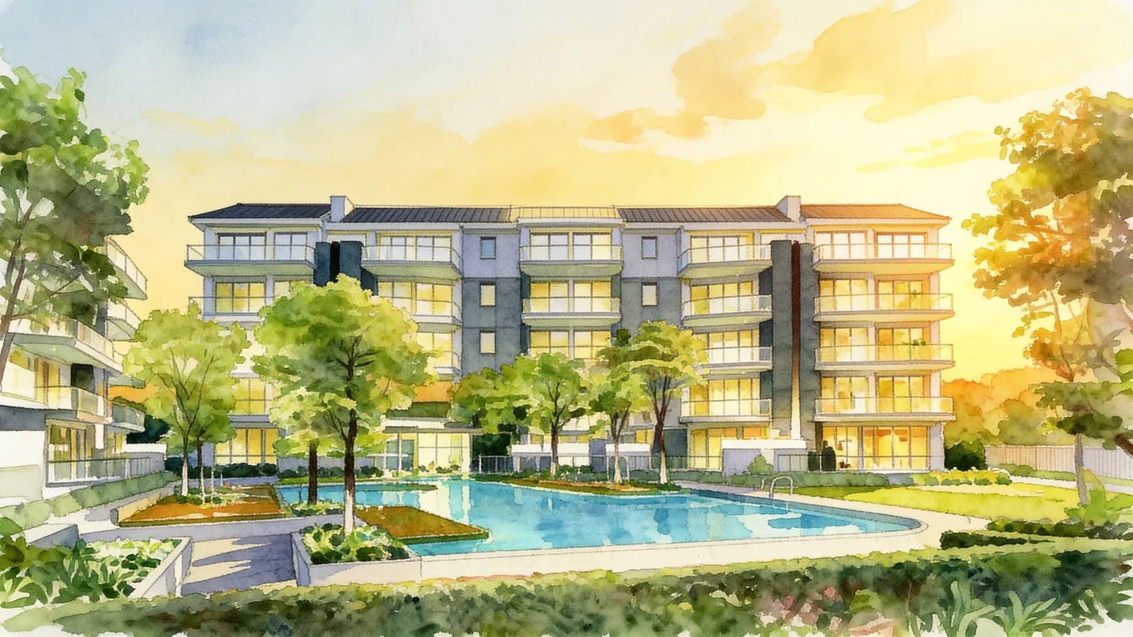 Buckley 18, an apartment in Novena. Illustration is AI-generated.