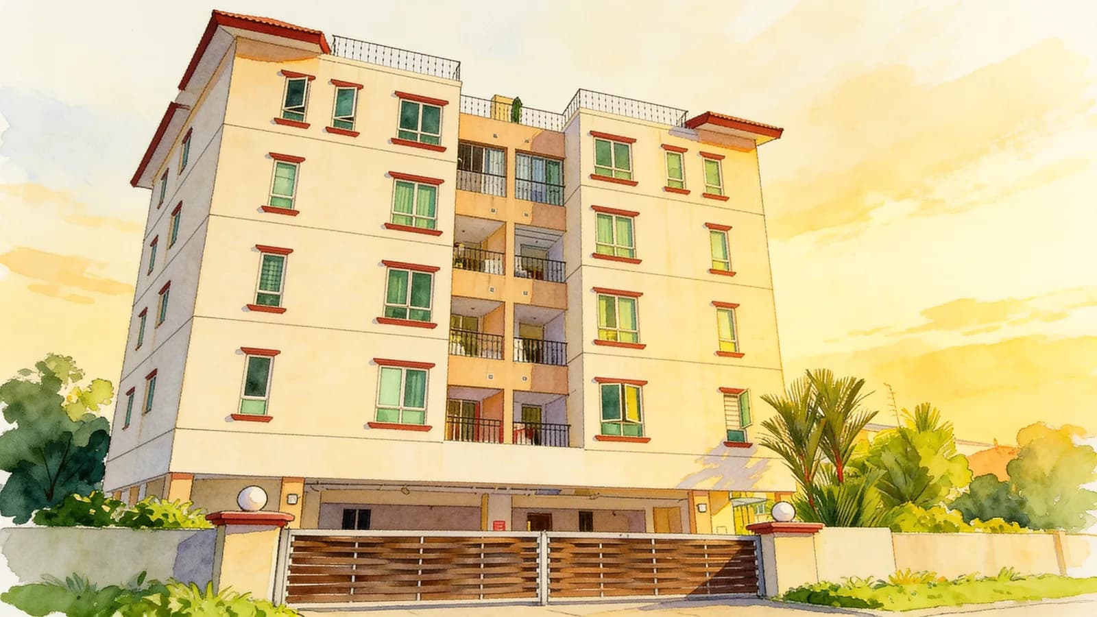 Casa Aroma, an apartment in Geylang. Illustration is AI-generated.