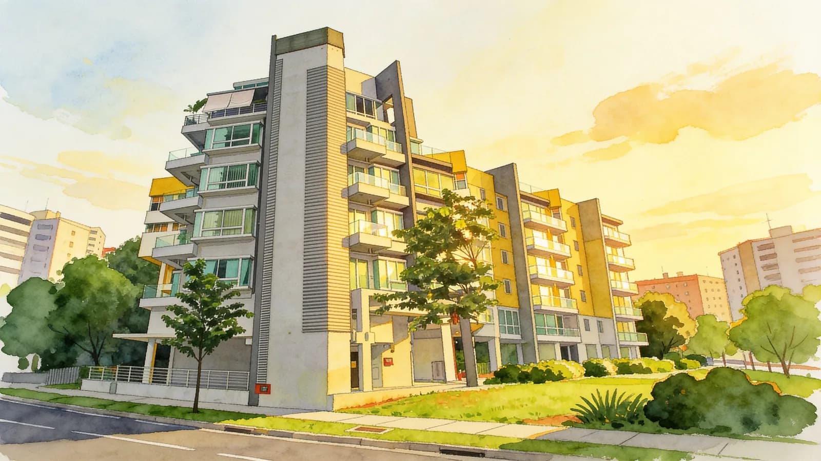 Martin Edge, an apartment in River Valley. Illustration is AI-generated.