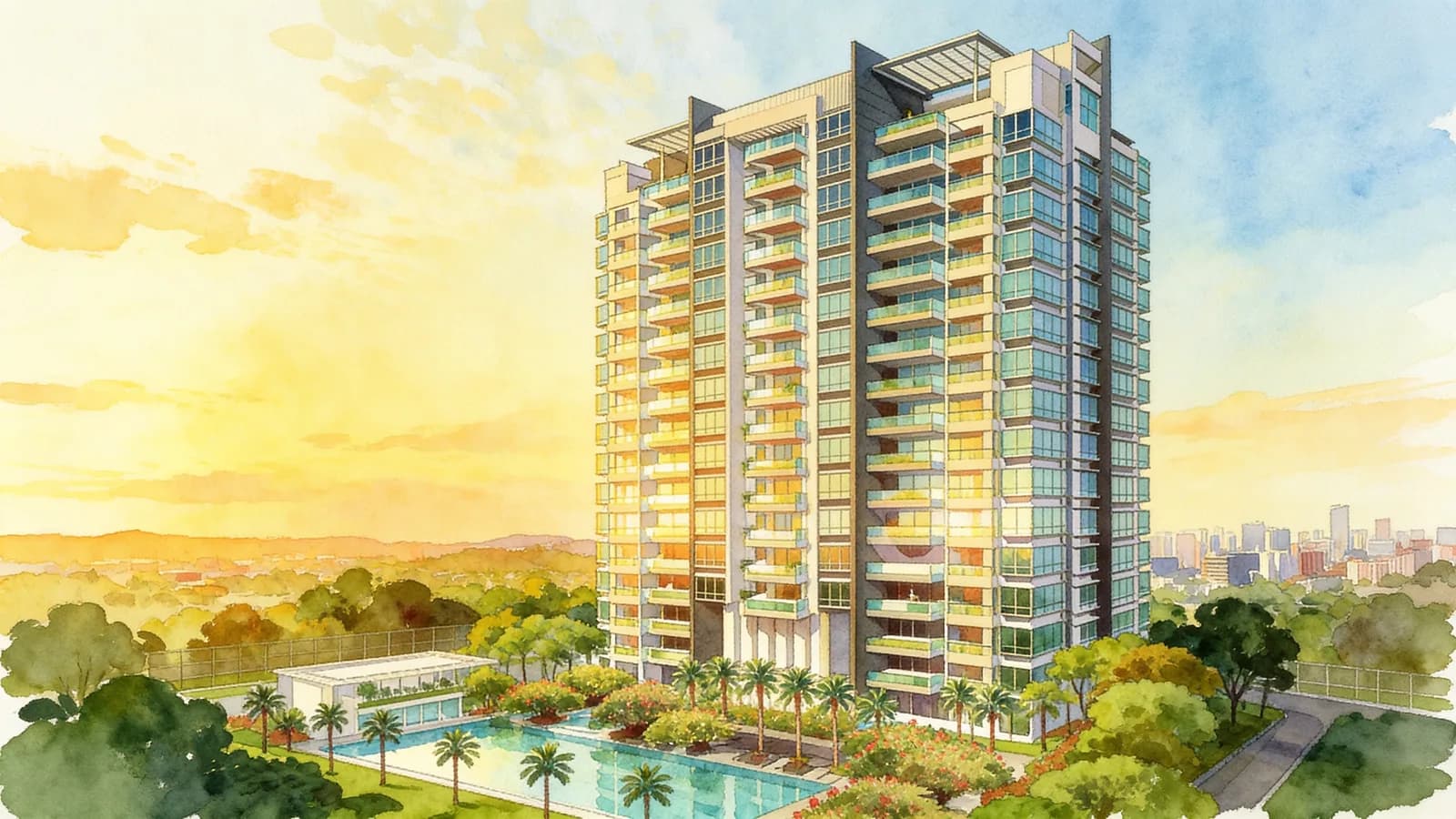 Montview, a condominium in Bukit Timah. Illustration is AI-generated.