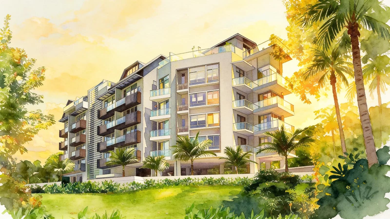 Suites @ Topaz, a 5-storey condominium in Kallang. Illustration is AI-generated.