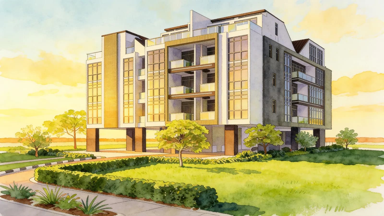 Auralis, a condominium in Bedok. Illustration is AI-generated.
