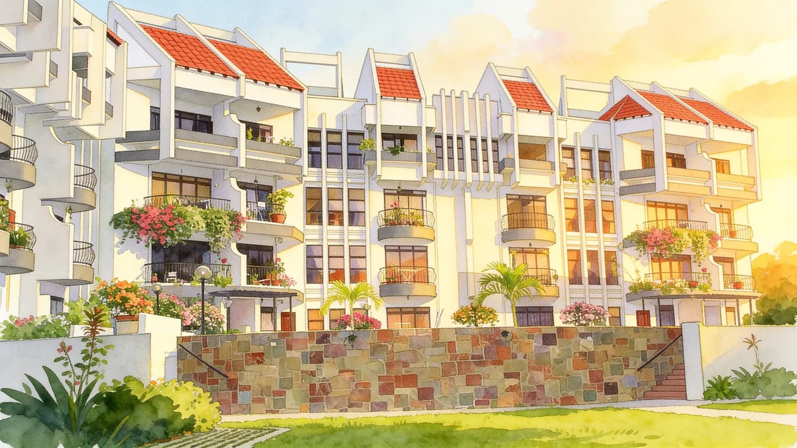 Seraya Ville, a condominium in Marine Parade. Illustration is AI-generated.