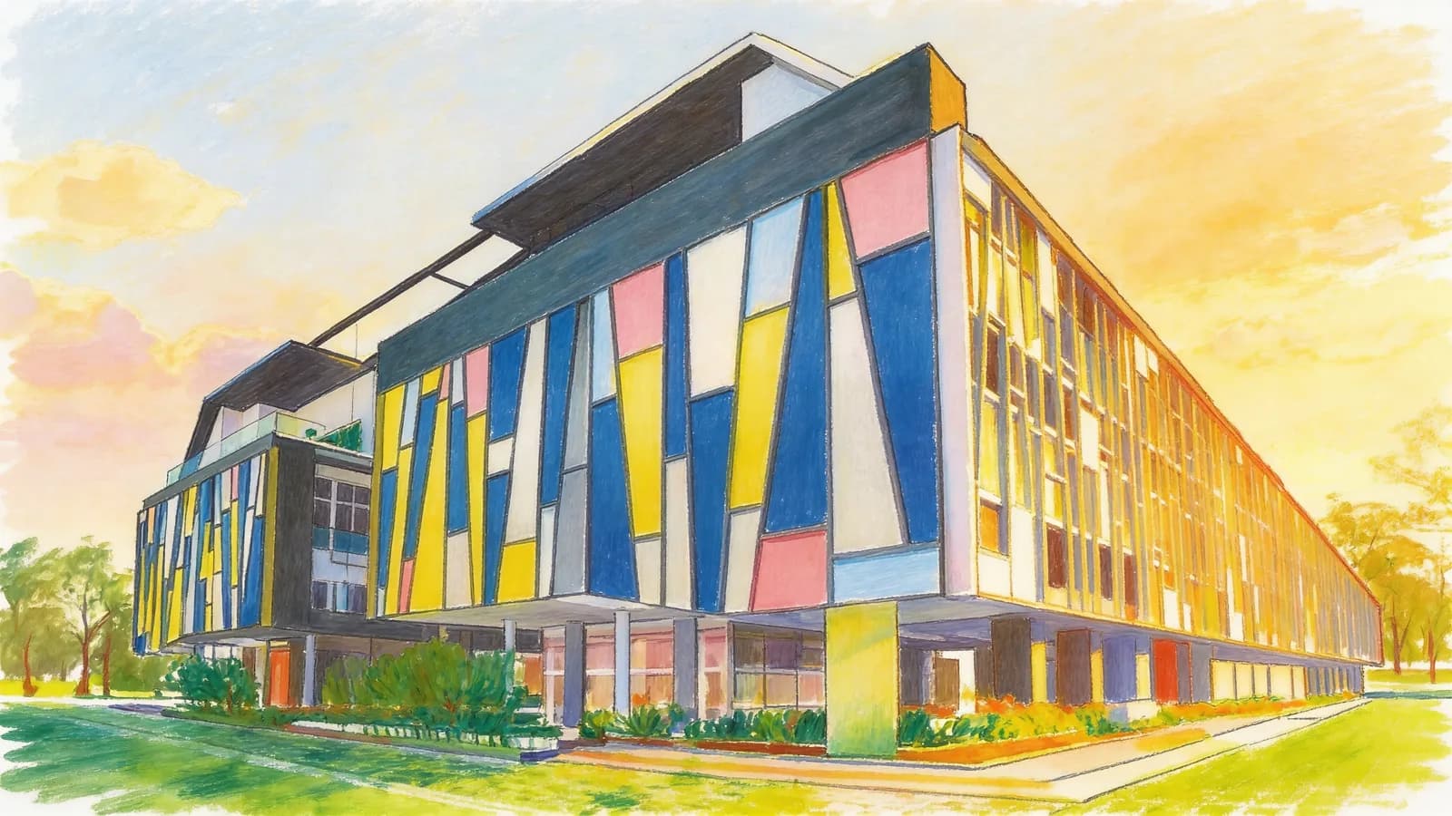 The Promenade @ Pelikat, a 3-storey condominium in Hougang. Illustration is AI-generated.
