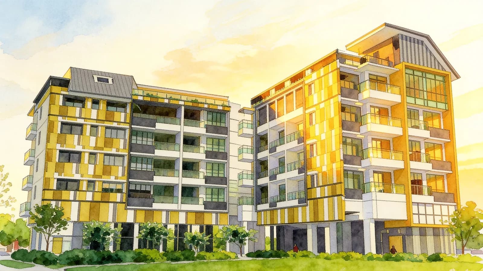Parc Bleu, a condominium in Bedok. Illustration is AI-generated.