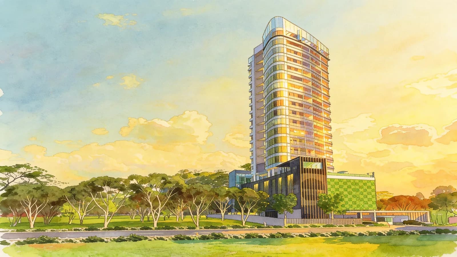 Robin Suites, a 20-storey apartment in Tanglin. Illustration is AI-generated.