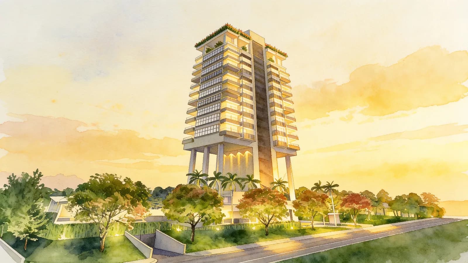 Skyline @ Orchard Boulevard, a 33-storey condominium in River Valley. Illustration is AI-generated.