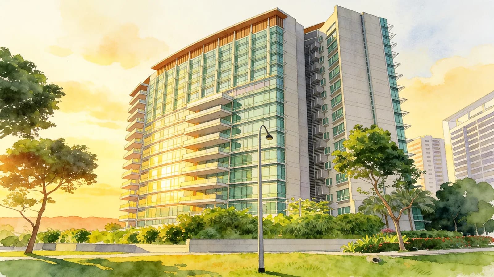 The Light @ Cairnhill, a condominium in Newton. Illustration is AI-generated.