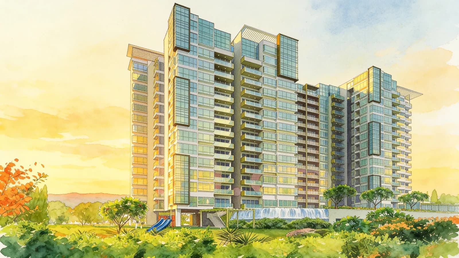 Parc Mondrian, a 16-storey apartment in Toa Payoh. Illustration is AI-generated.