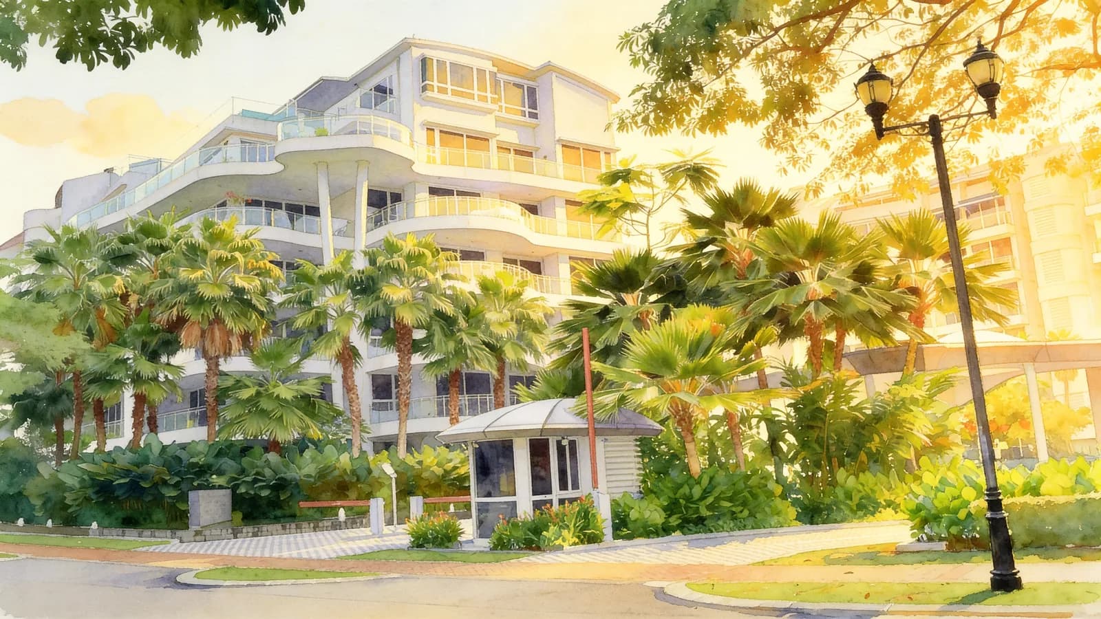 Turquoise, a 6-storey condominium in Southern Islands. Illustration is AI-generated.