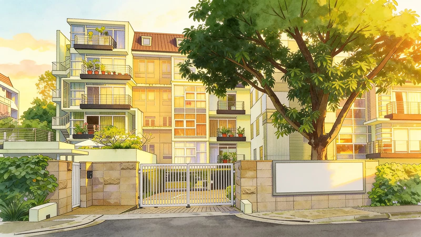 Hills Apartment, an apartment in Novena. Illustration is AI-generated.