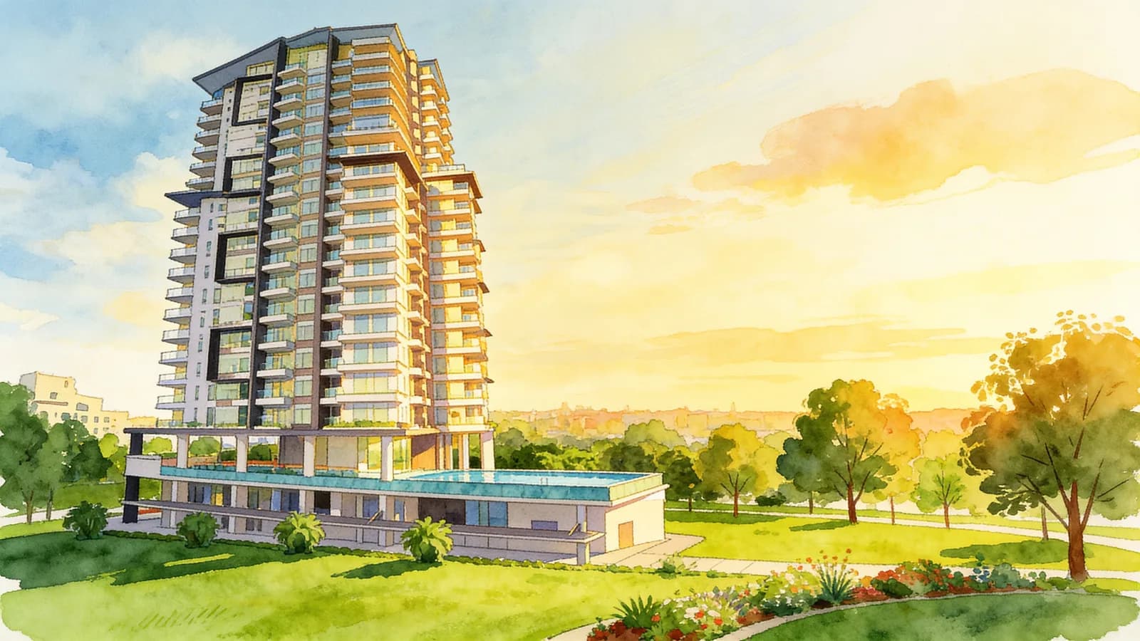 Zedge, a condominium in Novena. Illustration is AI-generated.