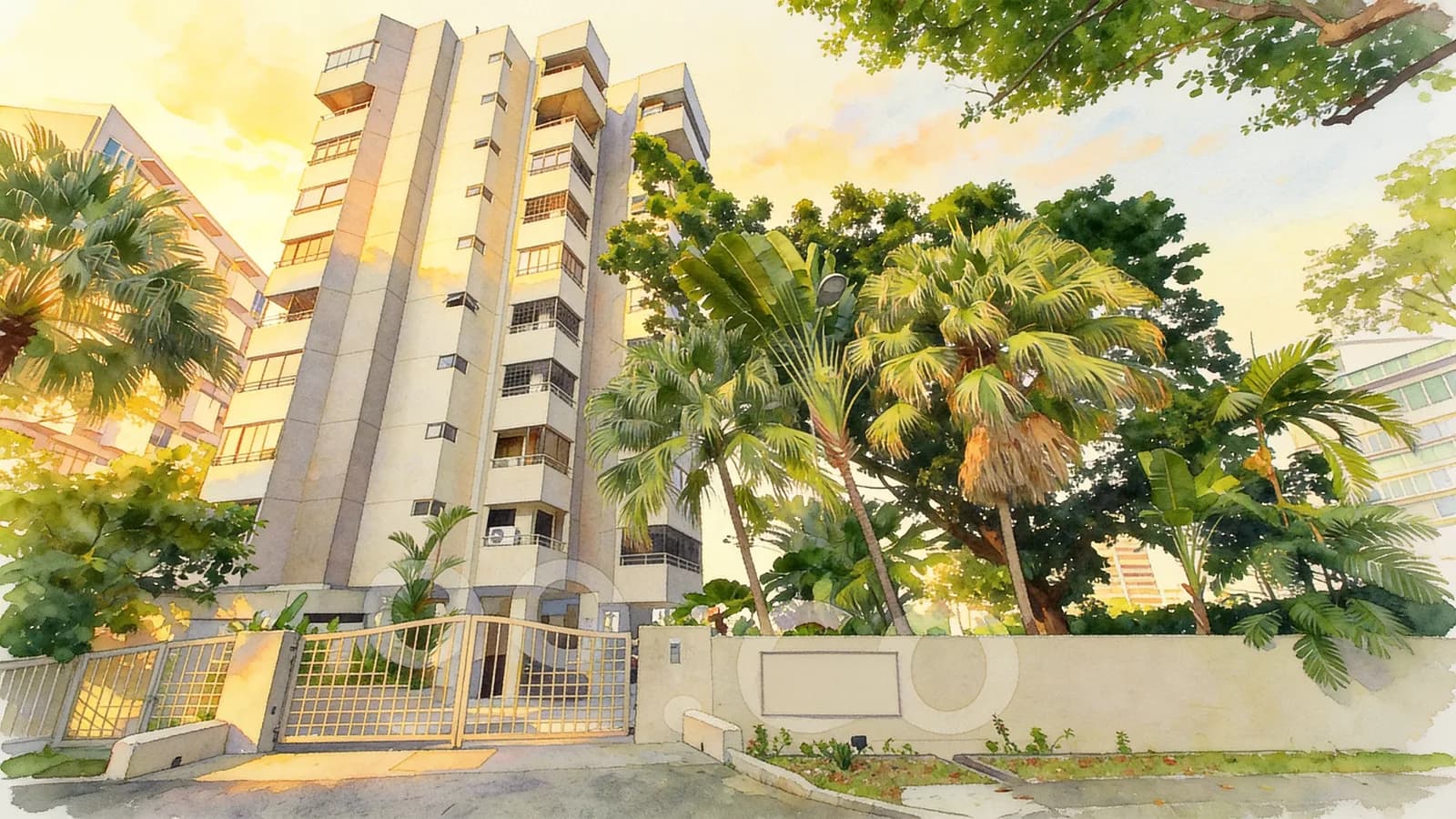 Minbu Court, a condominium in Novena. Illustration is AI-generated.