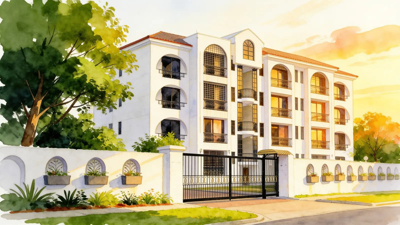 Casa Espania, a condominium in Serangoon. Illustration is AI-generated.