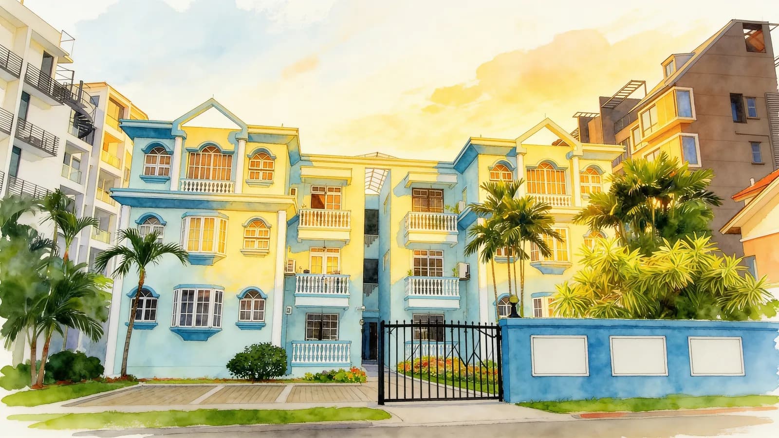 Sapphire Court, an apartment in Bedok. Illustration is AI-generated.