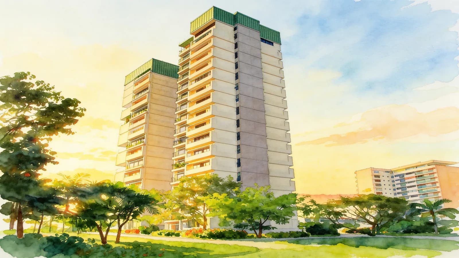 Balmoral Point, an apartment in Tanglin. Illustration is AI-generated.