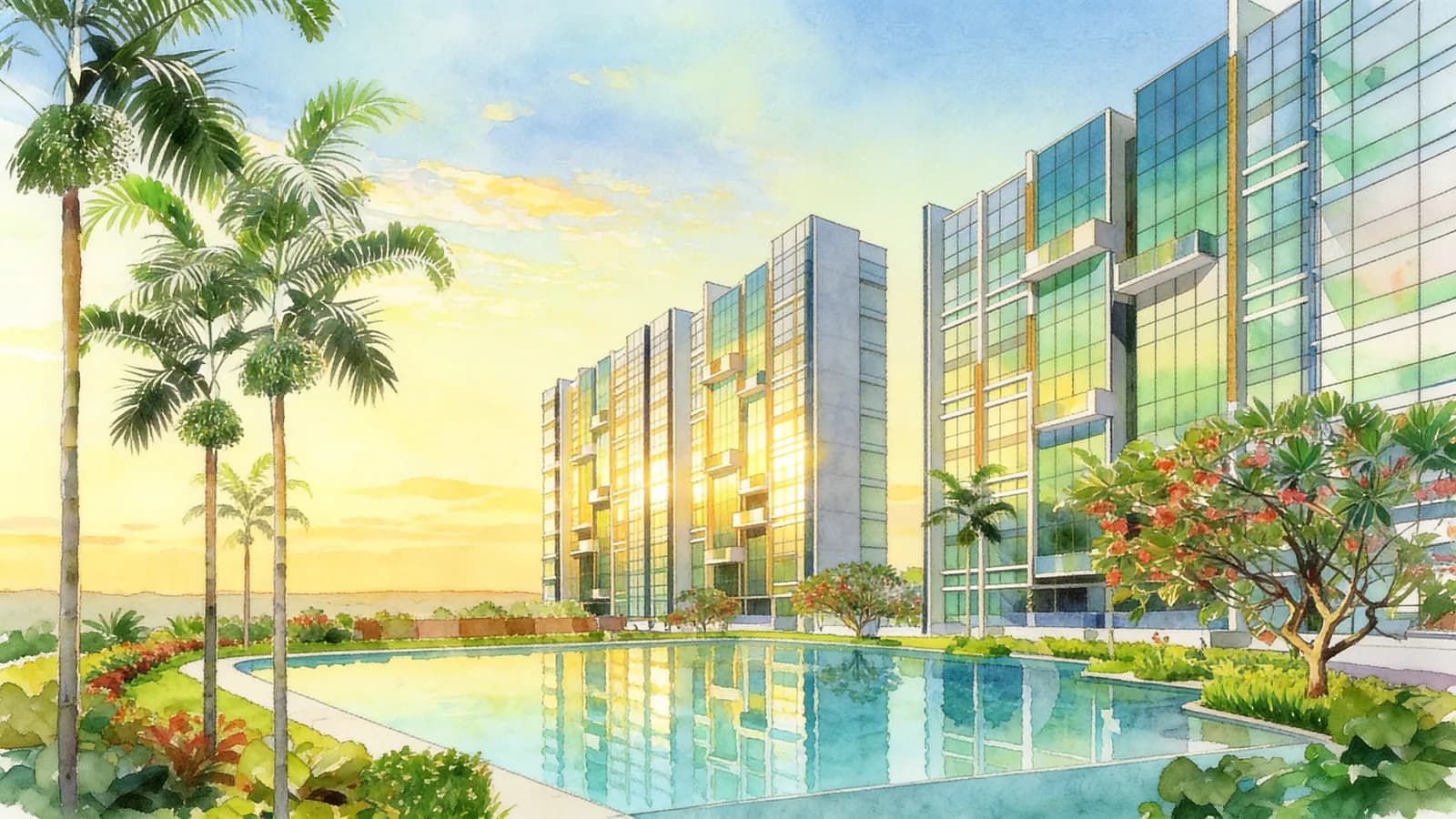 Hillvista, a 10-storey condominium in Bukit Batok. Illustration is AI-generated.