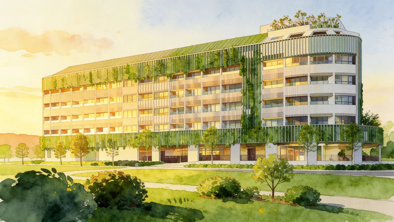 Tedge, a 5-storey condominium. Illustration is AI-generated.