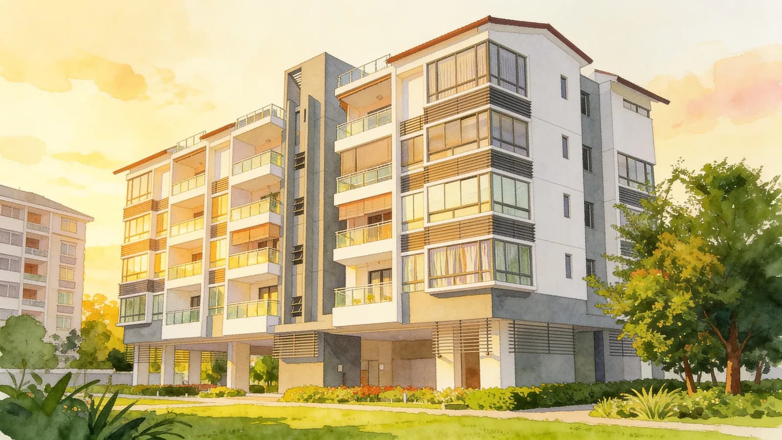 Celestia, an apartment in Geylang. Illustration is AI-generated.