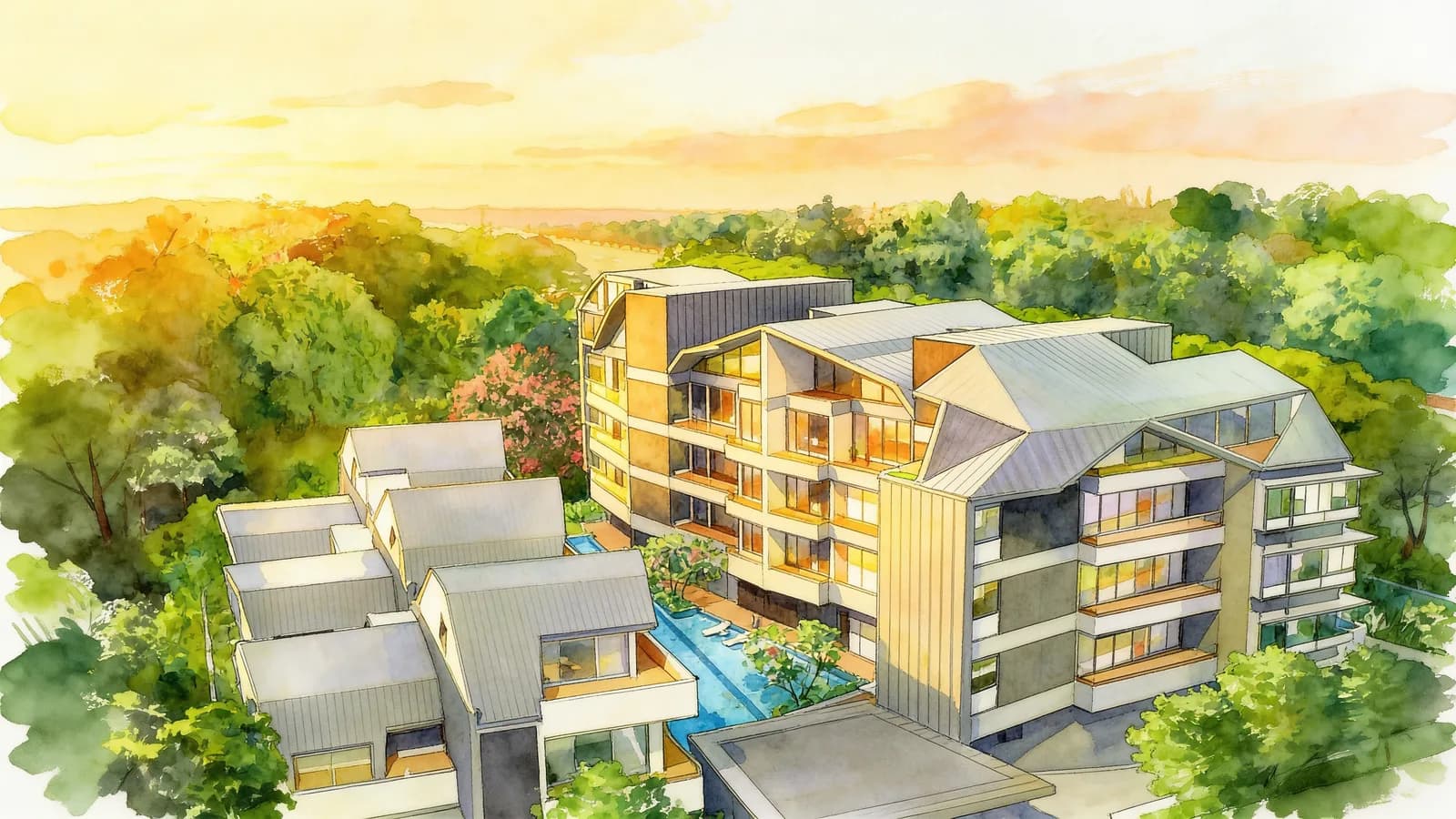 The Holland Collection, an apartment in Tanglin. Illustration is AI-generated.