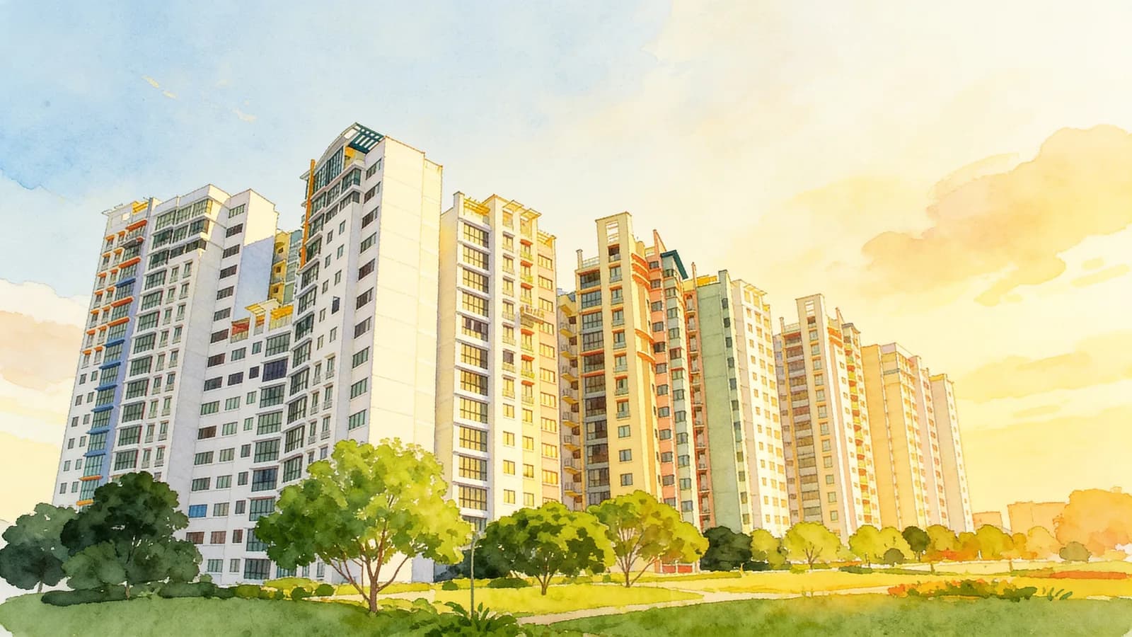 Central Grove, an 18-storey condominium in Geylang. Illustration is AI-generated.