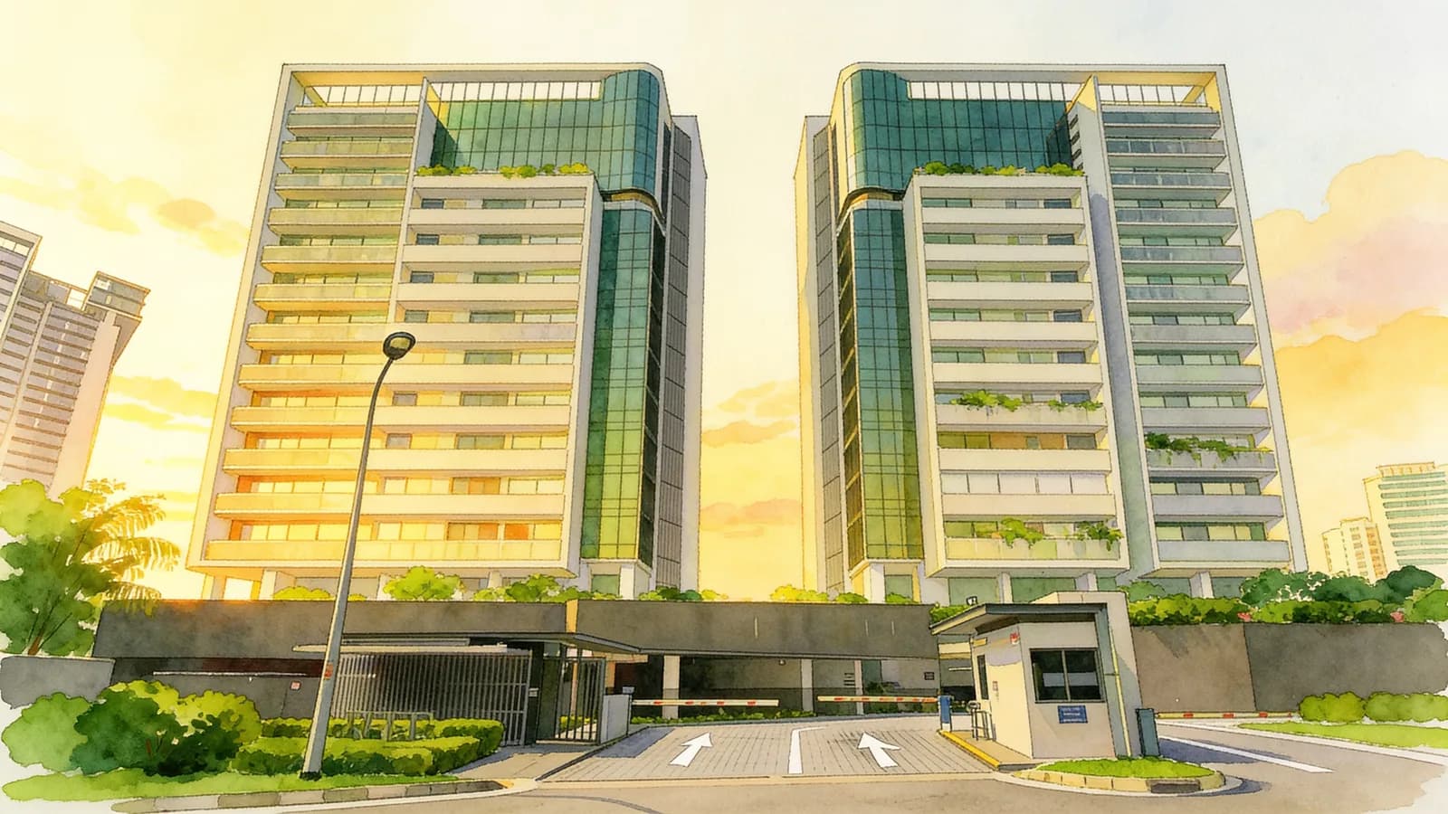 The Arte, a 34-storey condominium in Novena. Illustration is AI-generated.