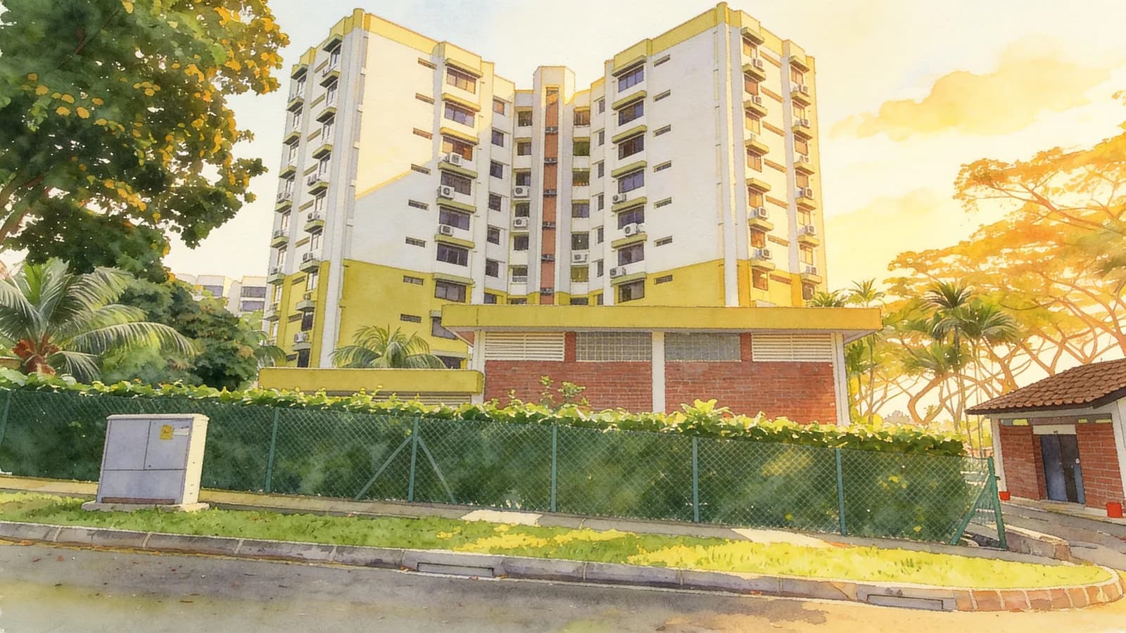 Serenity Park, a 5-storey condominium in Serangoon. Illustration is AI-generated.