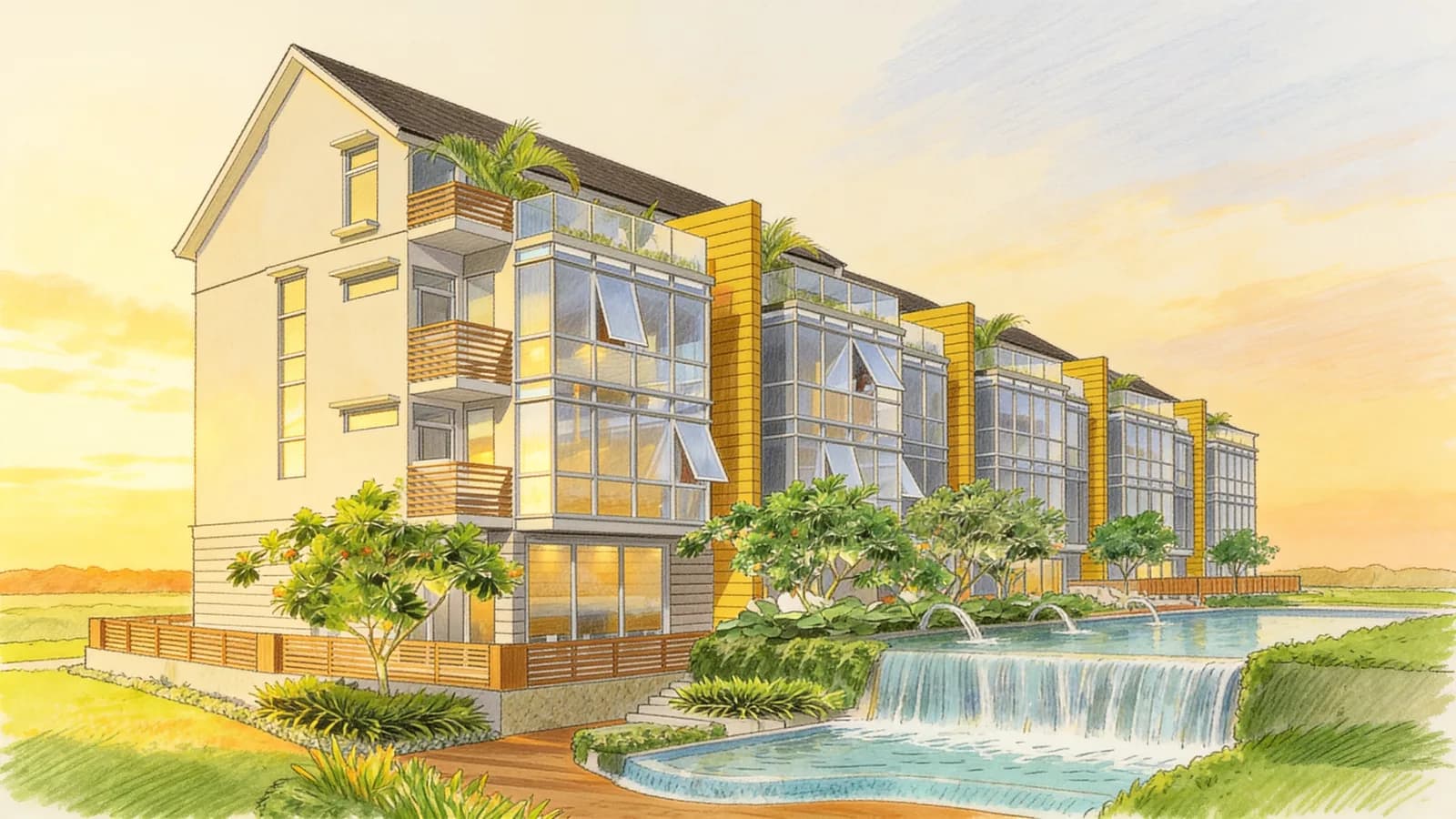 Dalla Vale, a 5-storey semi-detached house. Illustration is AI-generated.