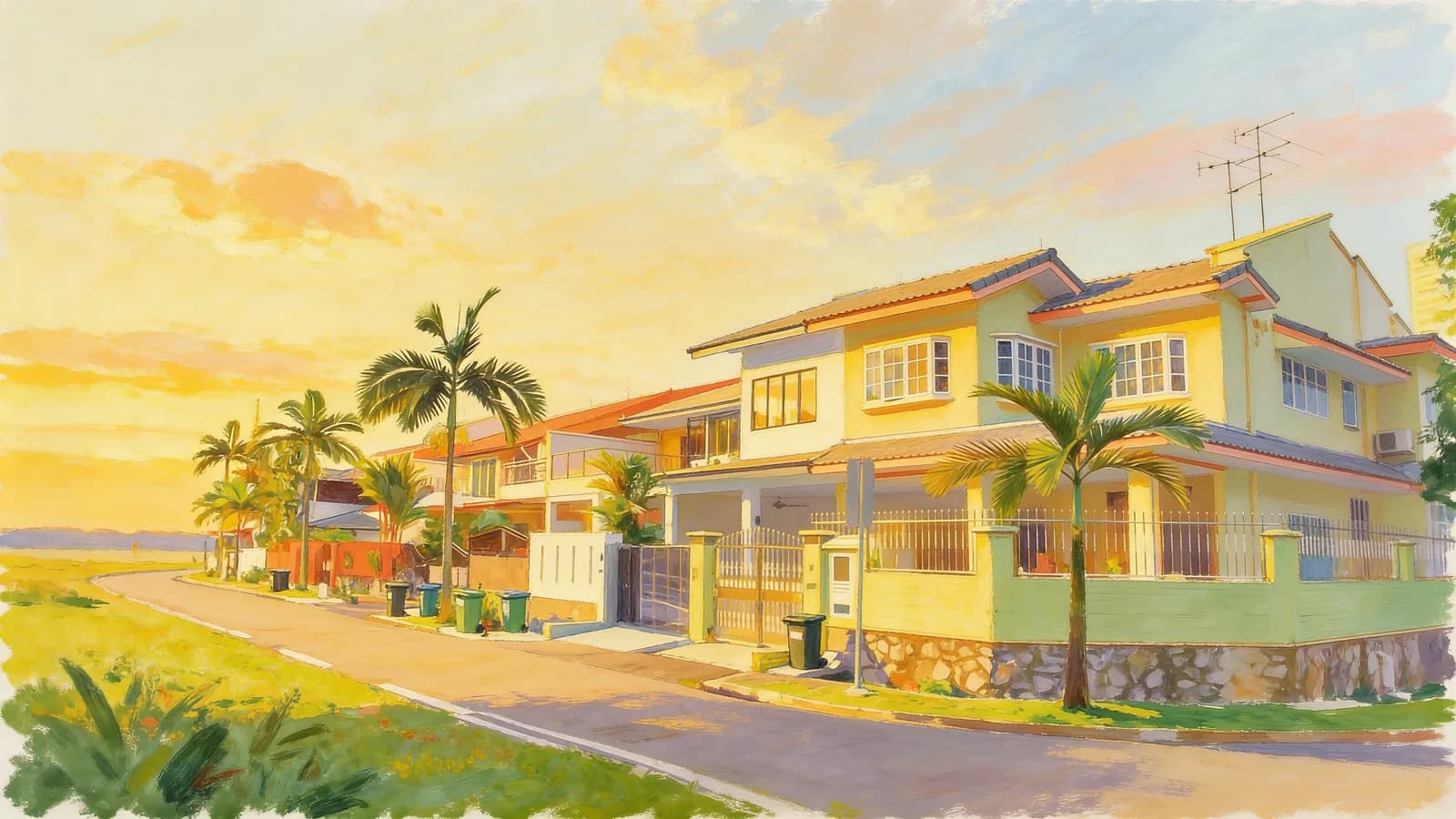 Fulton Hill, a terraced house. Illustration is AI-generated.