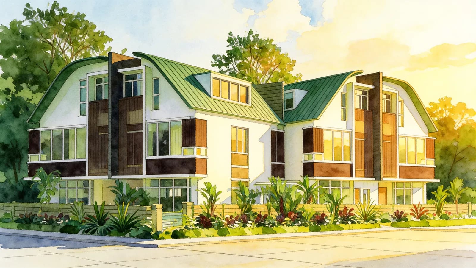 Centurion Residences, a semi-detached house. Illustration is AI-generated.