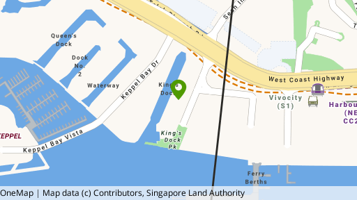 Map showing the location of The Reef At King's Dock