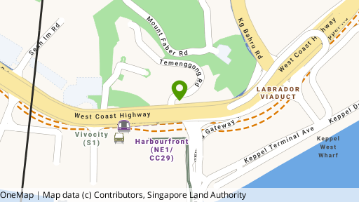 Map showing the location of Telok Blangah House