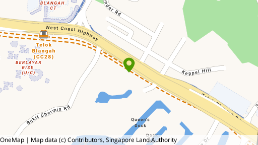 Map showing the location of Berlayar Close GLS