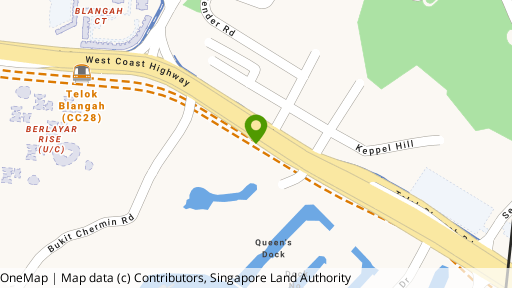 Map showing the location of Telok Blangah Residences