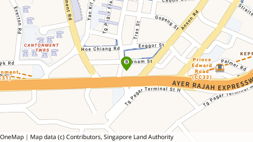 Map showing the location of Newport Residences