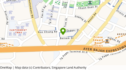 Map showing the location of One Bernam