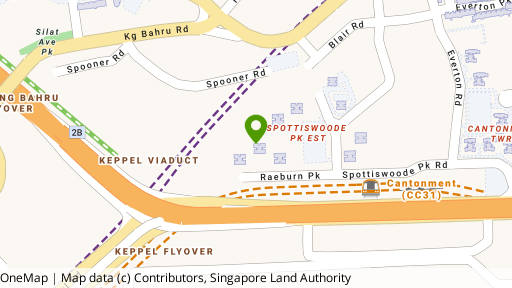 Map showing the location of 105 Spottiswoode Park Road