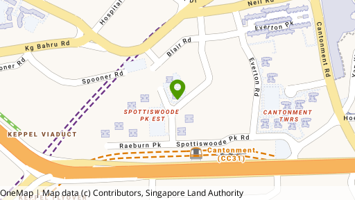 Map showing the location of 102 Spottiswoode Park Road